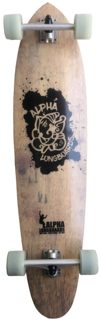 Alpha Longboards x Kaylin Car – Roundtail Pintail Woodgrain