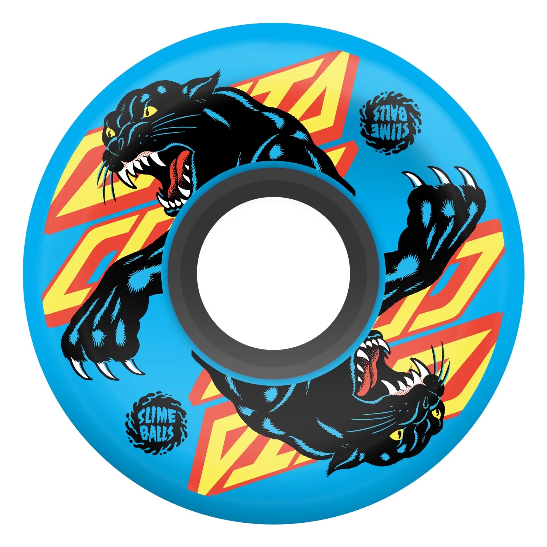 60mm Natas Kaupas OG Slime Blue 78a Slime Balls Skateboard Wheels - Image 2