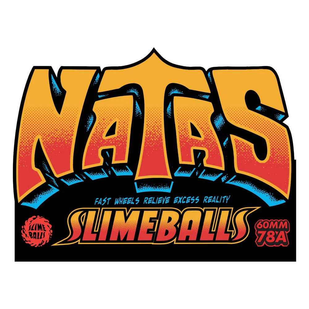 60mm Natas Kaupas OG Slime Blue 78a Slime Balls Skateboard Wheels - Image 4