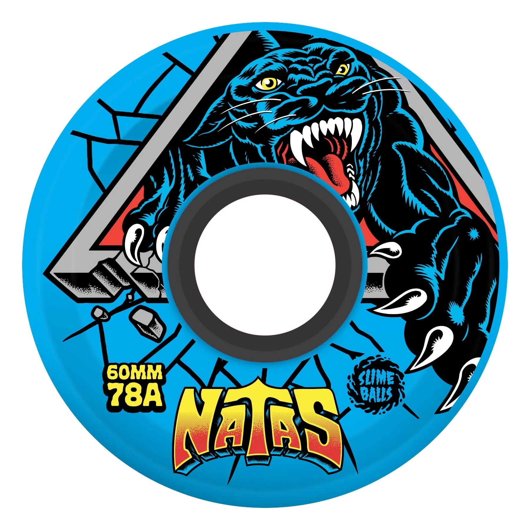 60mm Natas Kaupas OG Slime Blue 78a Slime Balls Skateboard Wheels