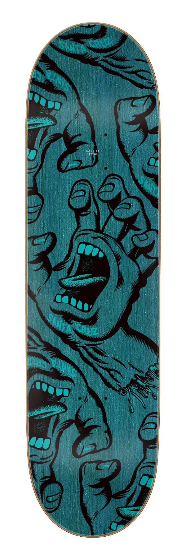 8.25in Crowded Hand Santa Cruz Skateboard Deck - Image 2