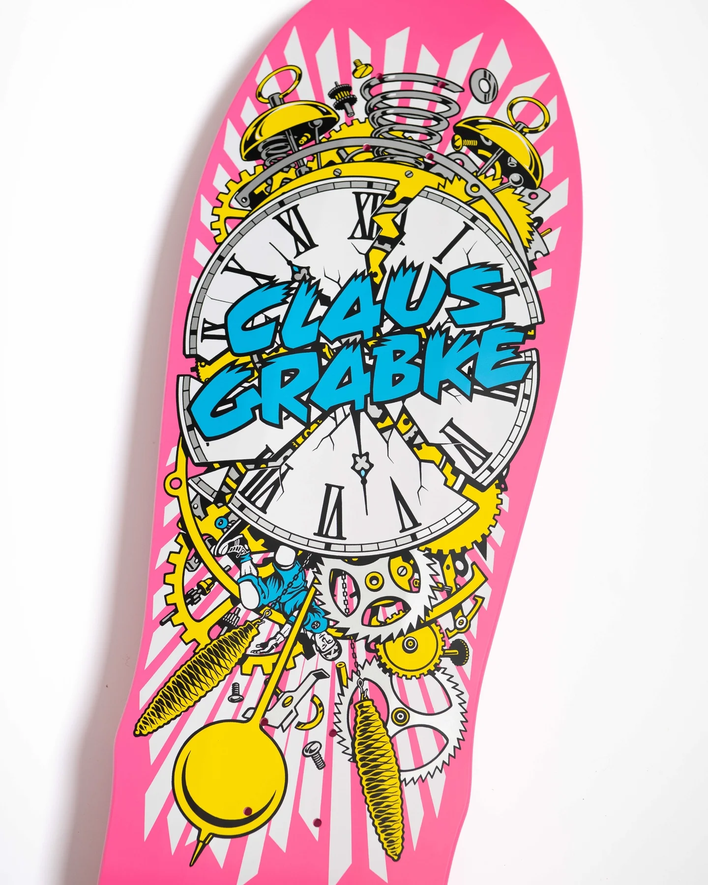 10.04in Claus Grabke Exploding Clock Reissue Santa Cruz Skateboard Deck - Image 3